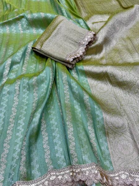 Akshara banarasi multi tissue silk saree factory direct wholesale clothing india